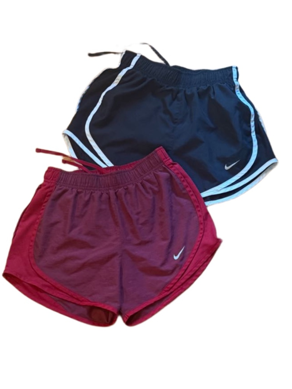 Qty 2 Nike Dri Fit sport shorts burgundy and black XS